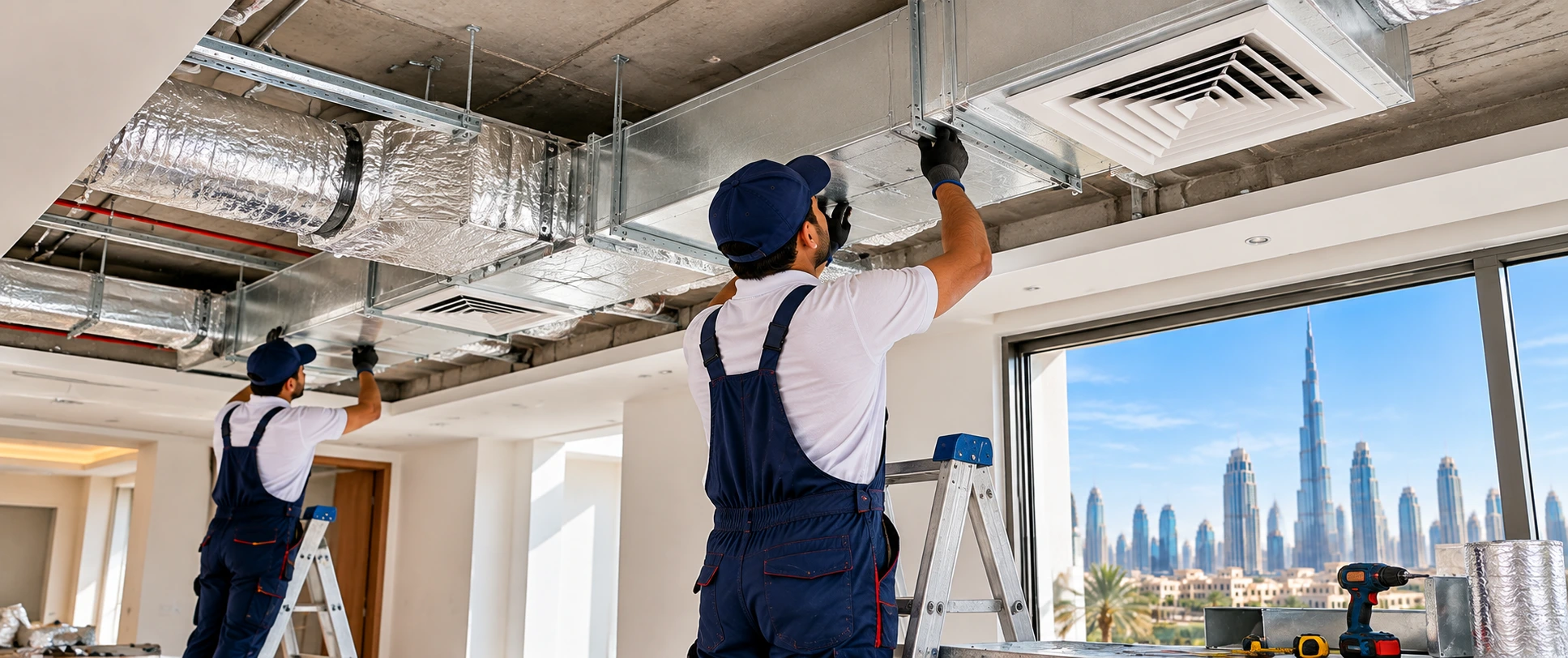 AC duct installation in Dubai
